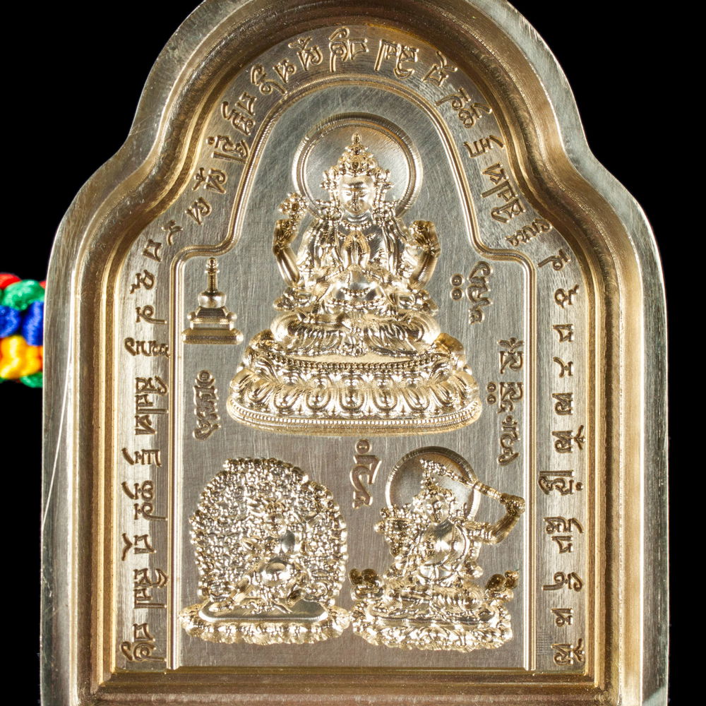 Tsa Tsa "Rigsum Gonpo", traditional Tibetan mold, big size: height — 9.5 cm width — 7.3 cm | Buddhist art collection, Rigsum Gonpo