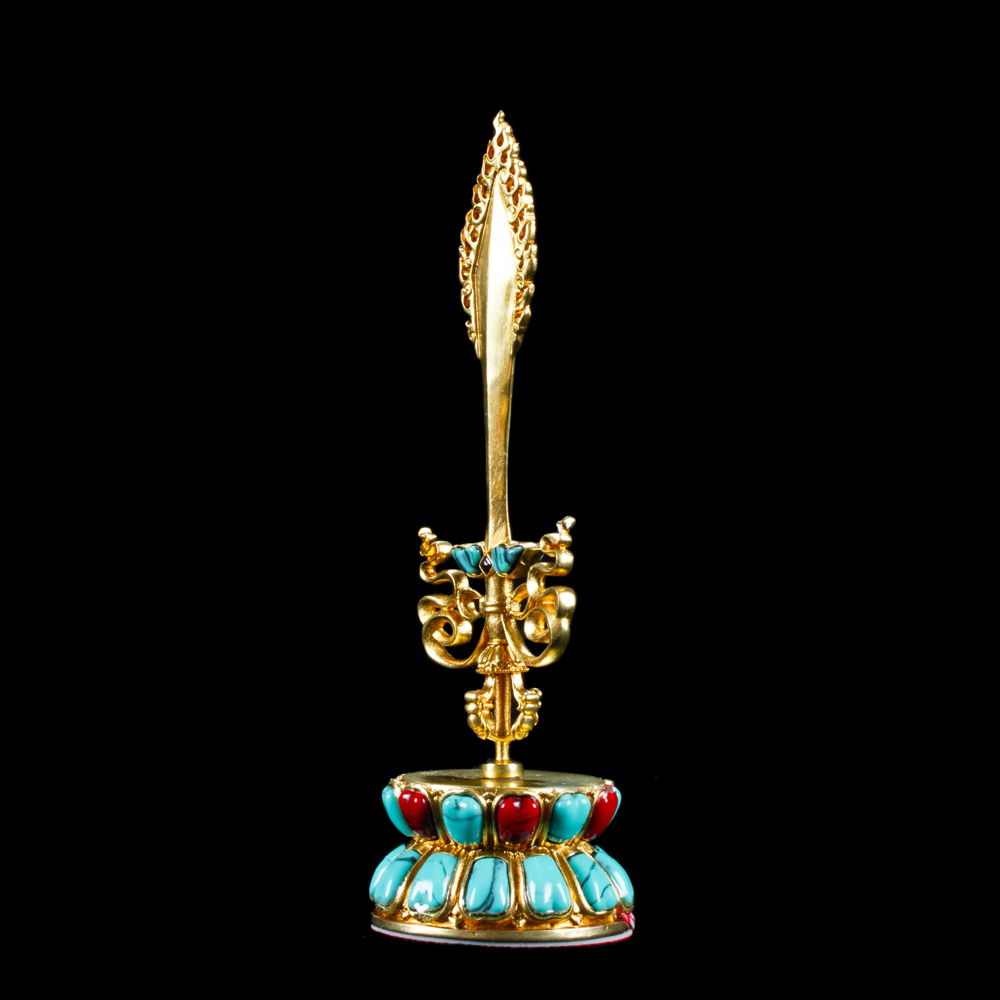 Sword of Manjushri that cuts off ignorance and duality — small figurine for buddhist altar, Small, 