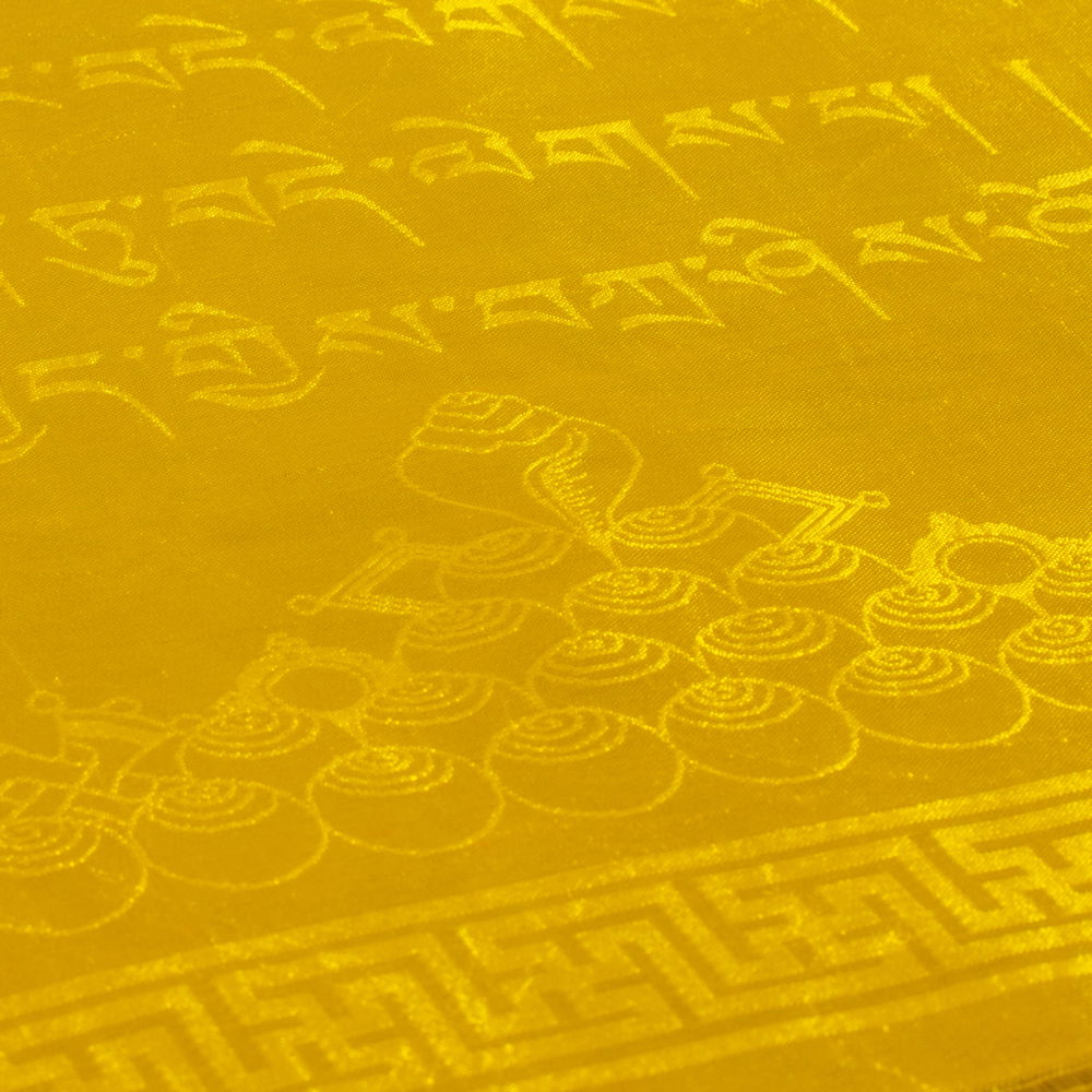 Khata — Tibetan ceremonial scarf, Yellow color | high quality cotton, 60 x 300 cm