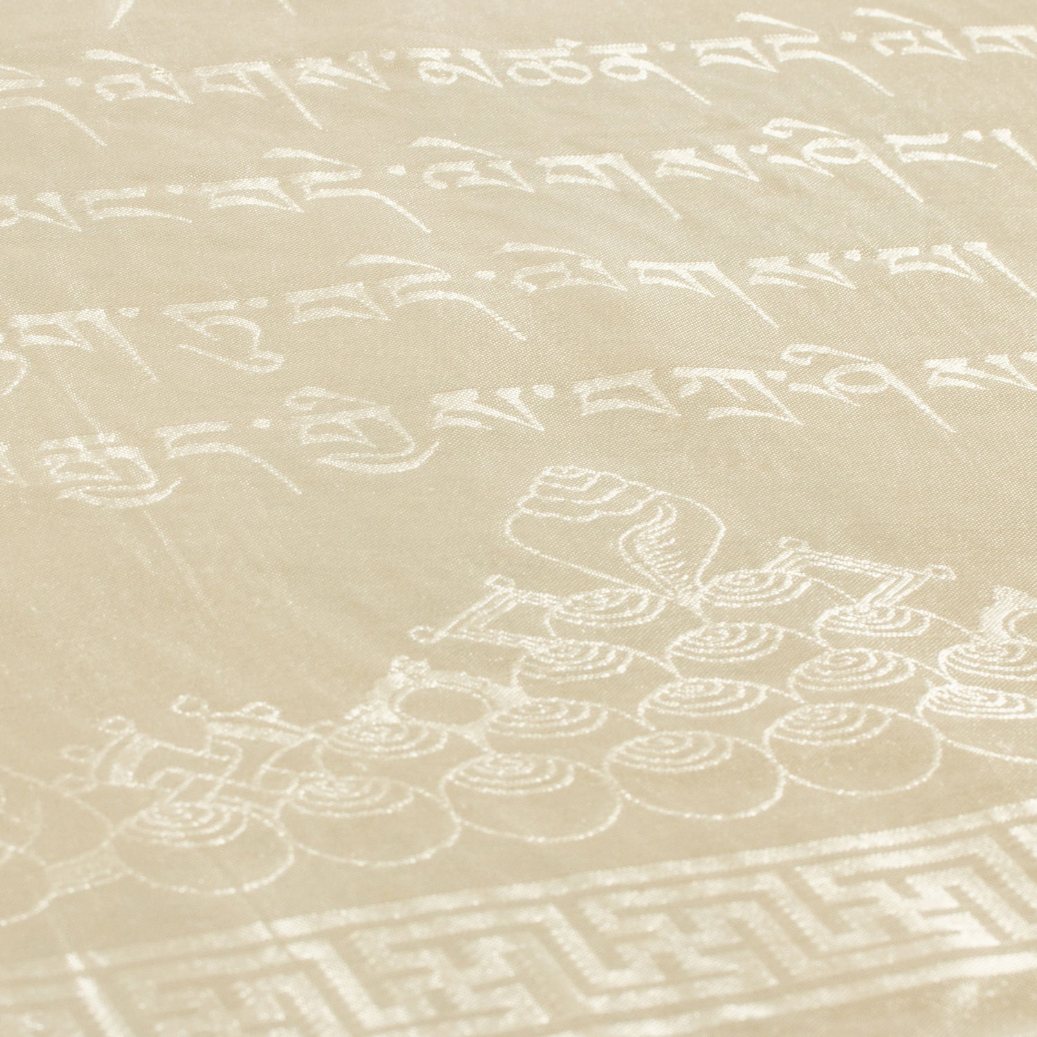 Khata — Tibetan ceremonial scarf, White color | high quality cotton, 60 x 300 cm