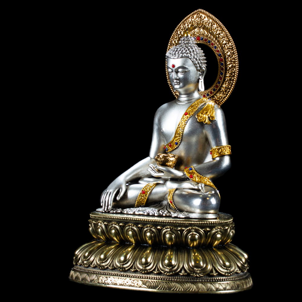 Statue of Buddha Shakyamuni | Silver Plated, height 16.5 cm