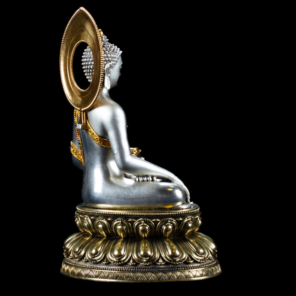 Statue of Buddha Shakyamuni | Silver Plated, height 16.5 cm
