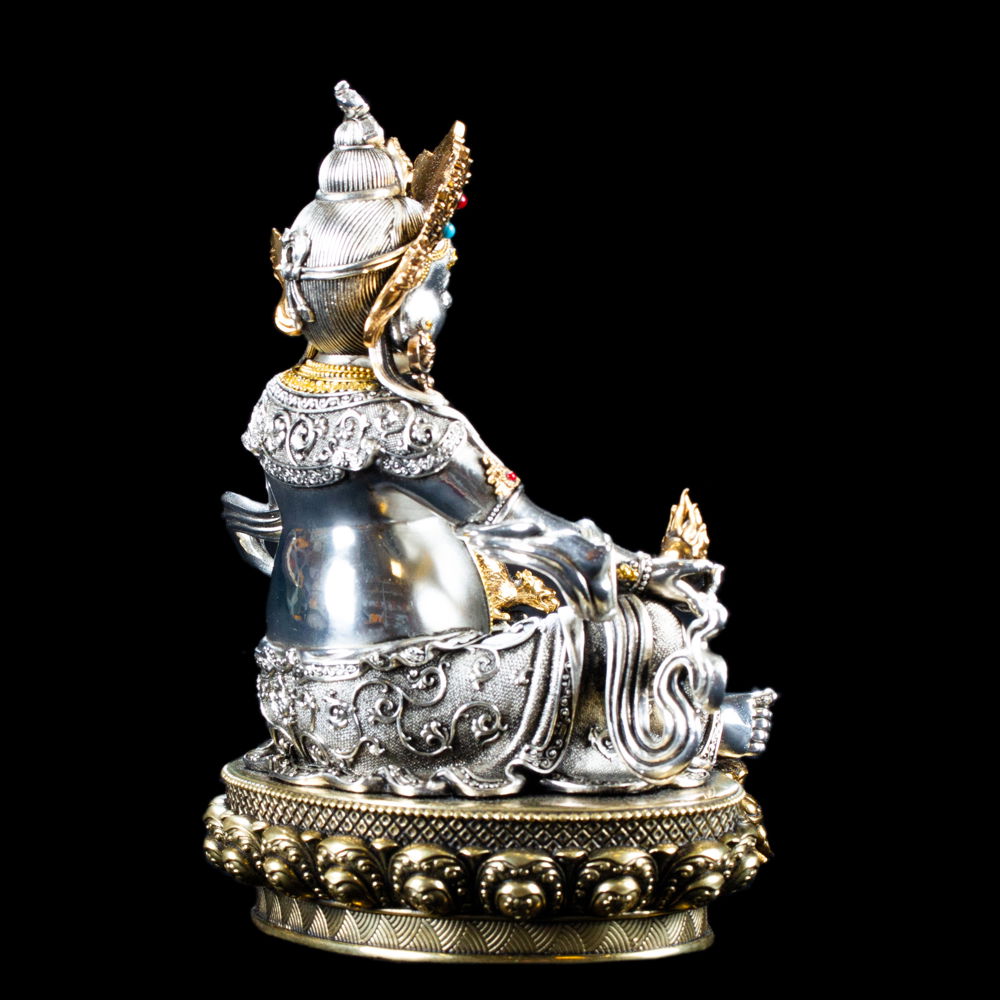 Statue of Jambhala (God of Wealth) | Silver Plated, height 15.5 cm