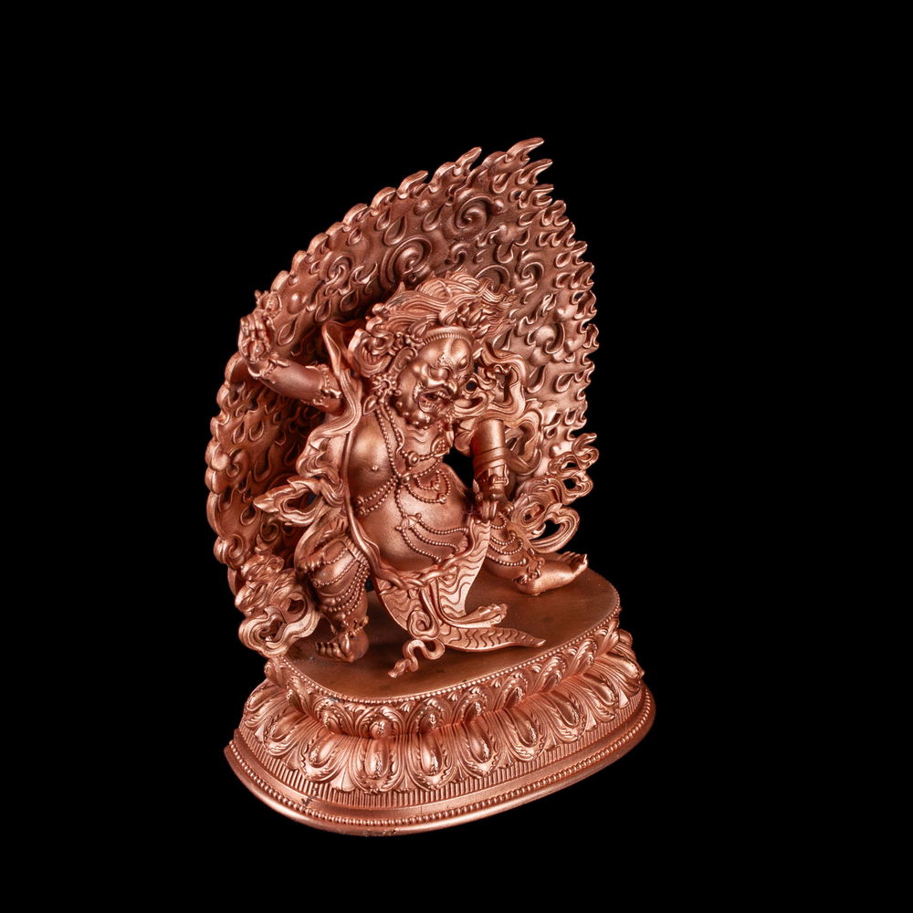 Statue of Vajrapani well known Dharma protector, small size — 11.0 cm, fine carving, Vajrapani