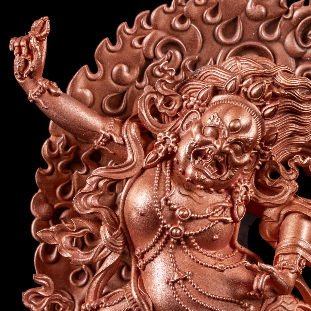 Statue of Vajrapani well known Dharma protector, small size — 11.0 cm, fine carving, Vajrapani