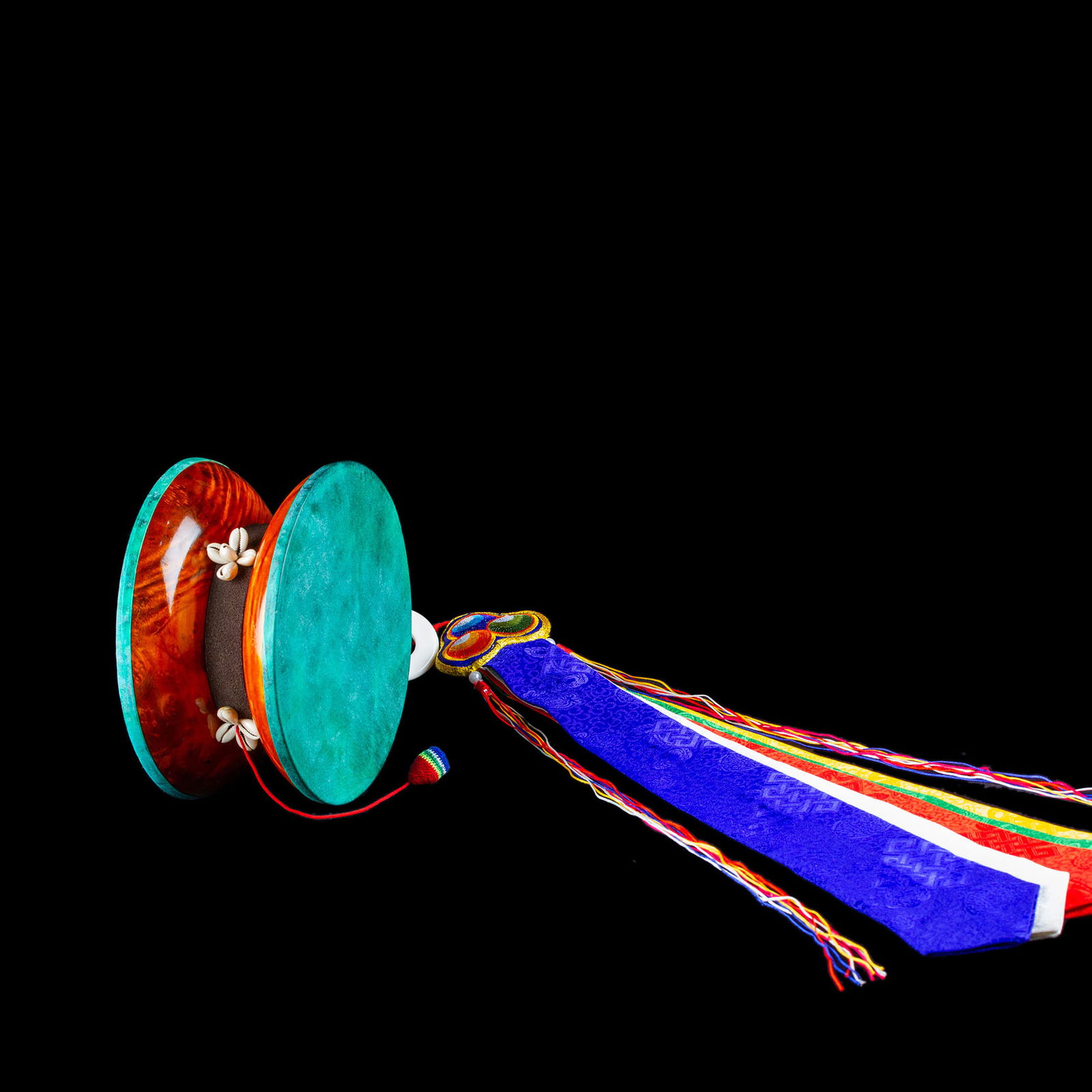 Big Damaru made from Bawa wood — 19.5 cm | Your perfect Tibetan traditional drum for Chod practice. 