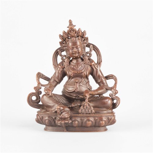 Jambhala aka Dzambhala, the God of Wealth — finely carved 7 cm statue from Kham
