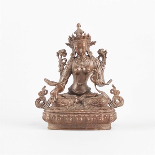 White Tara — finely carved 11 cm statue from Kham