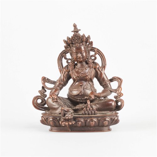Jambhala aka Dzambhala, the God of Wealth — finely carved 10 cm statue from Kham