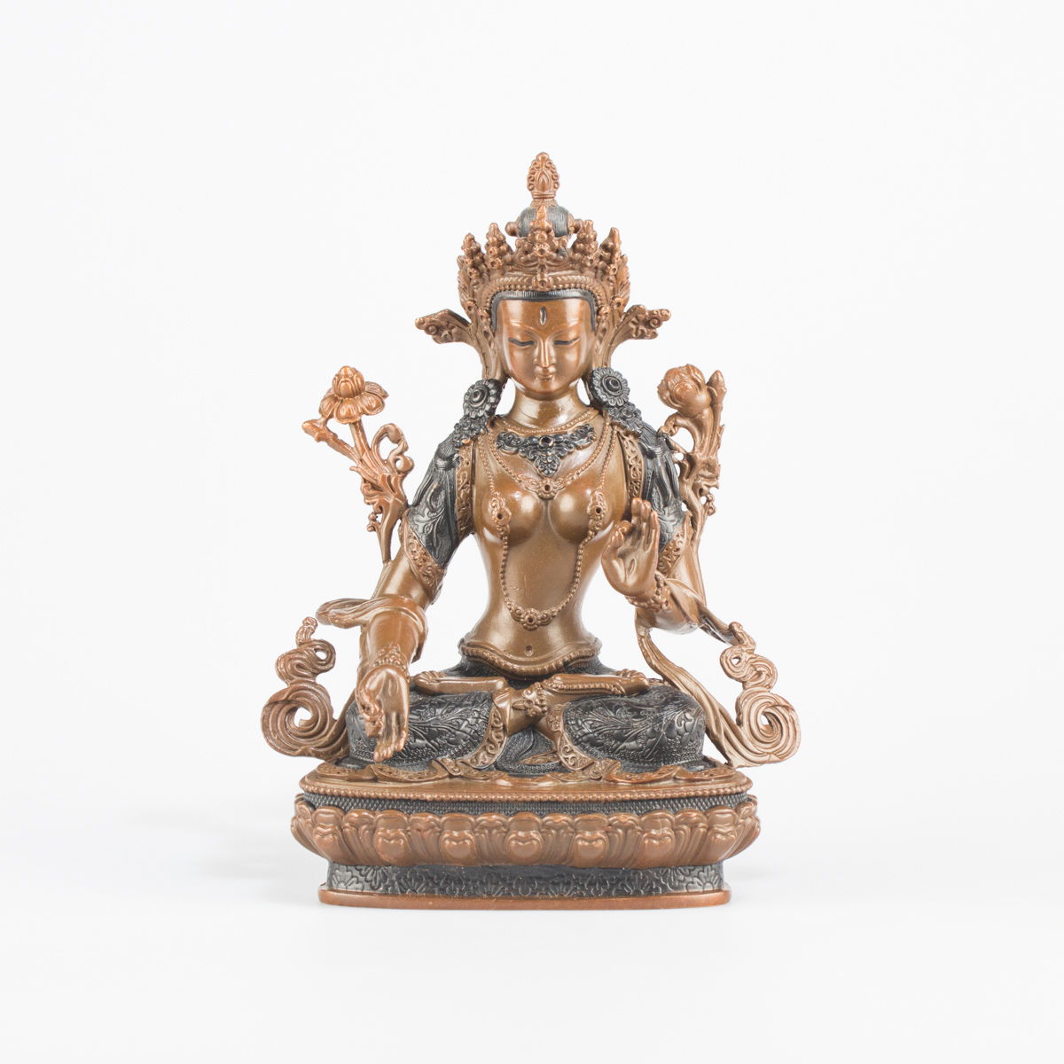 White Tara — finely carved 15.5 cm statue from Kham