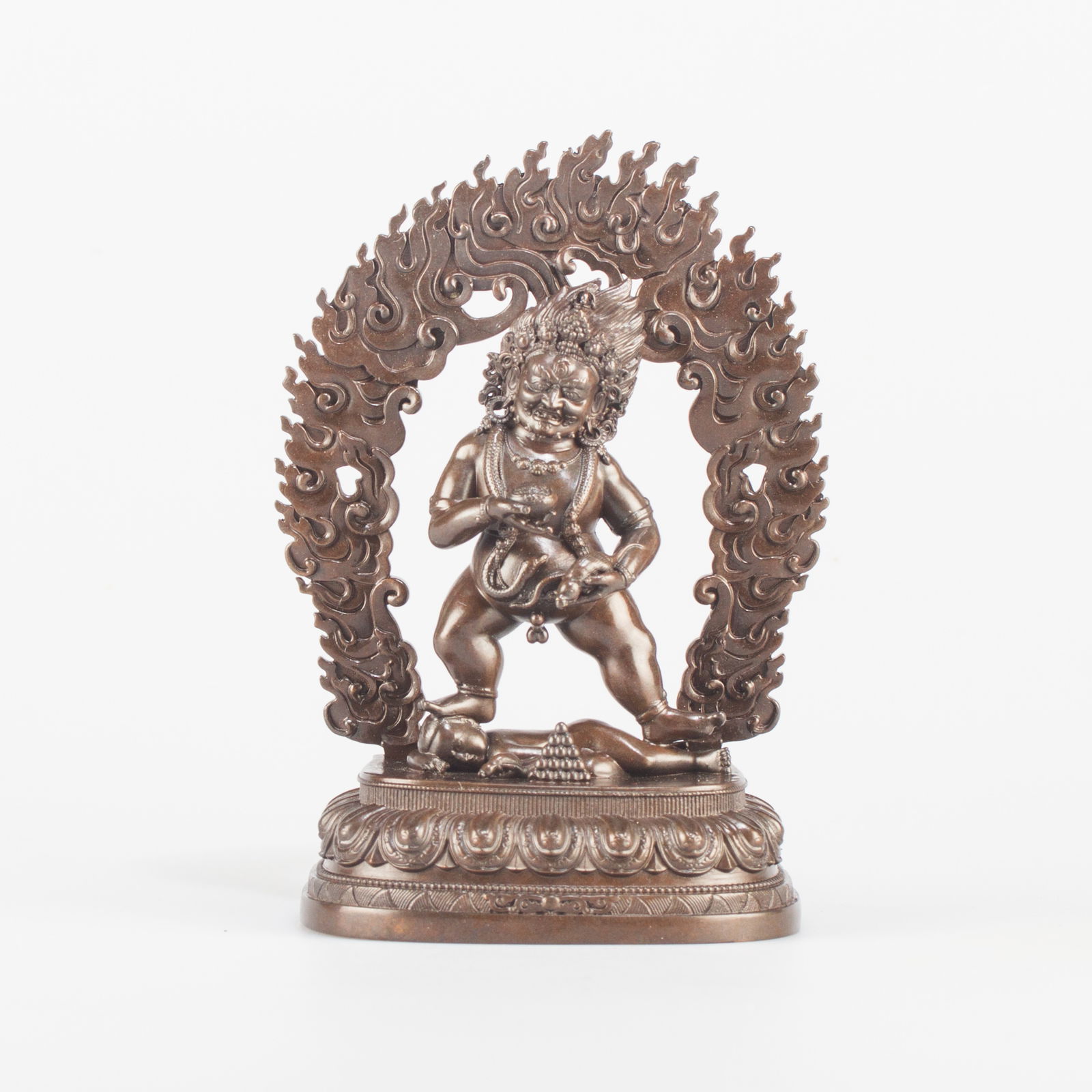 Statue of Black Jambhala aka Dzambhala, the God of Wealth, small size — 12.5 cm, fine carving. 