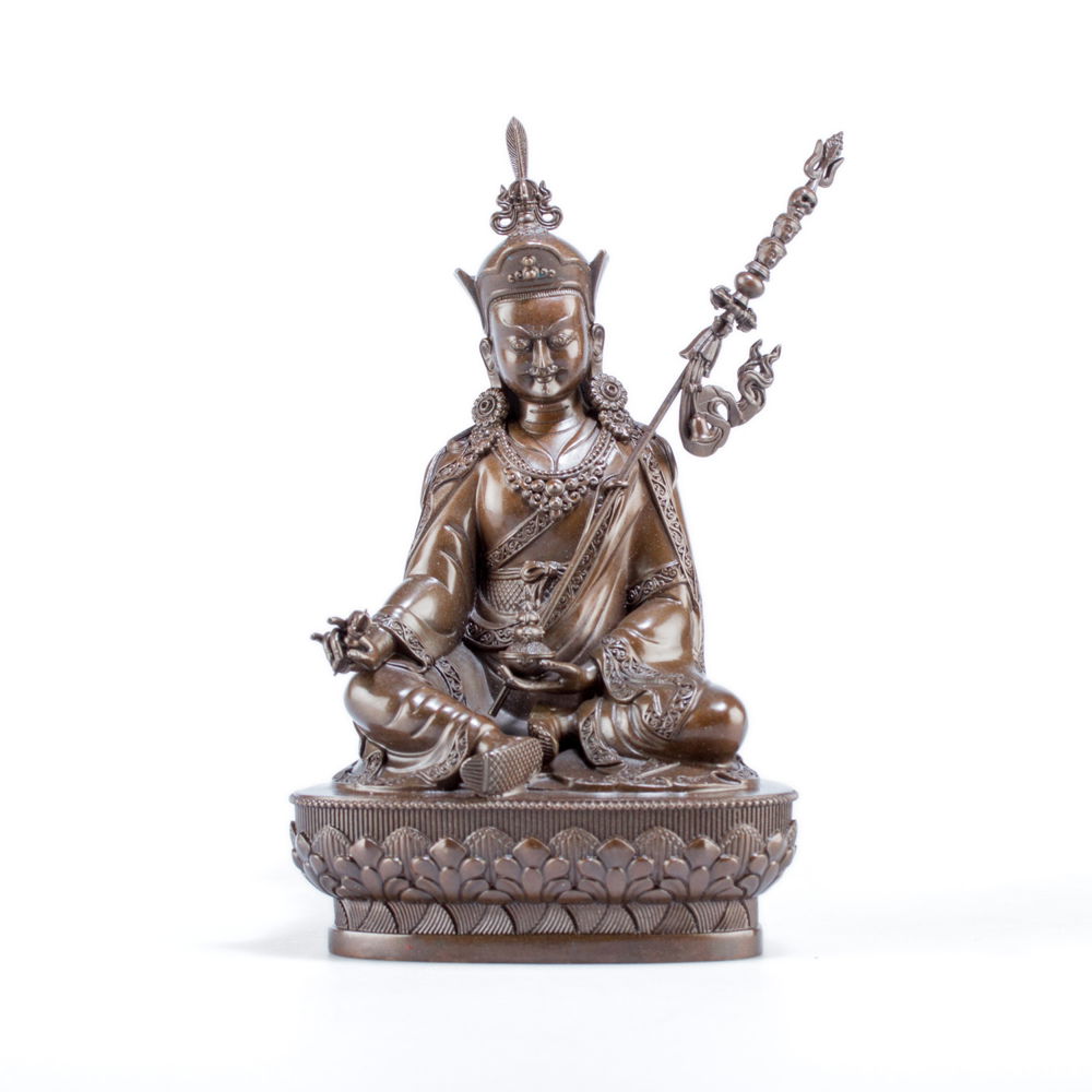 Bronze statue of Padmasambhava (“Guru Rinpoche”), 18 cm, fine carving, Medium
