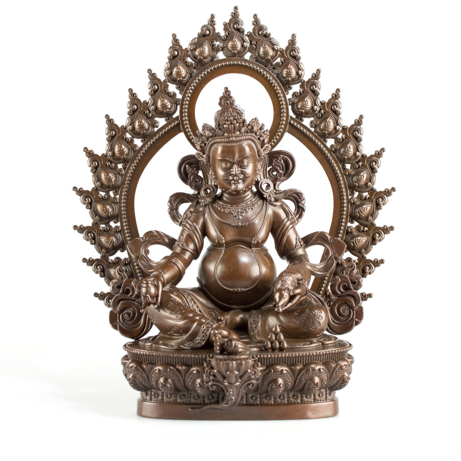 Statue of Jambhala aka Dzambhala, the God of Wealth, medium size — 18.5 cm, fine carving. 