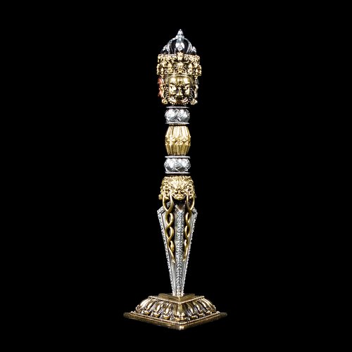 Tibetan Ritual Dagger Phurba aka Phurbu or Kila, made from steel and copper, length — 10.0 cm