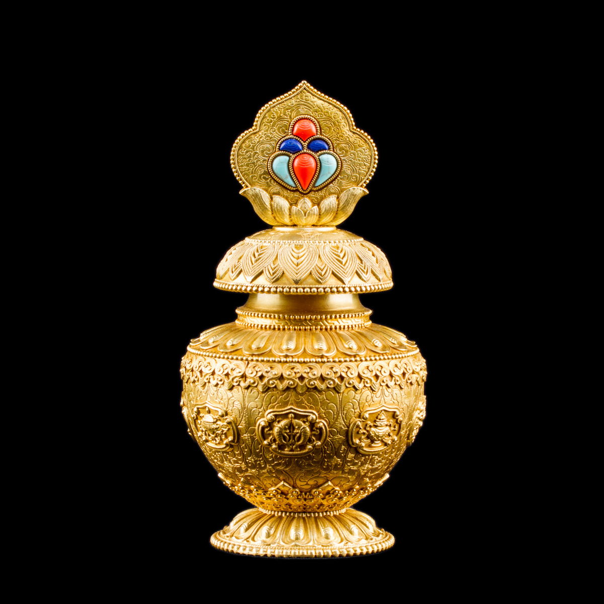 Norbum (Yangbum) perfect buddhist vase of prosperity, height — 18 cm / Buddhist ritual goods and home charms collection. 