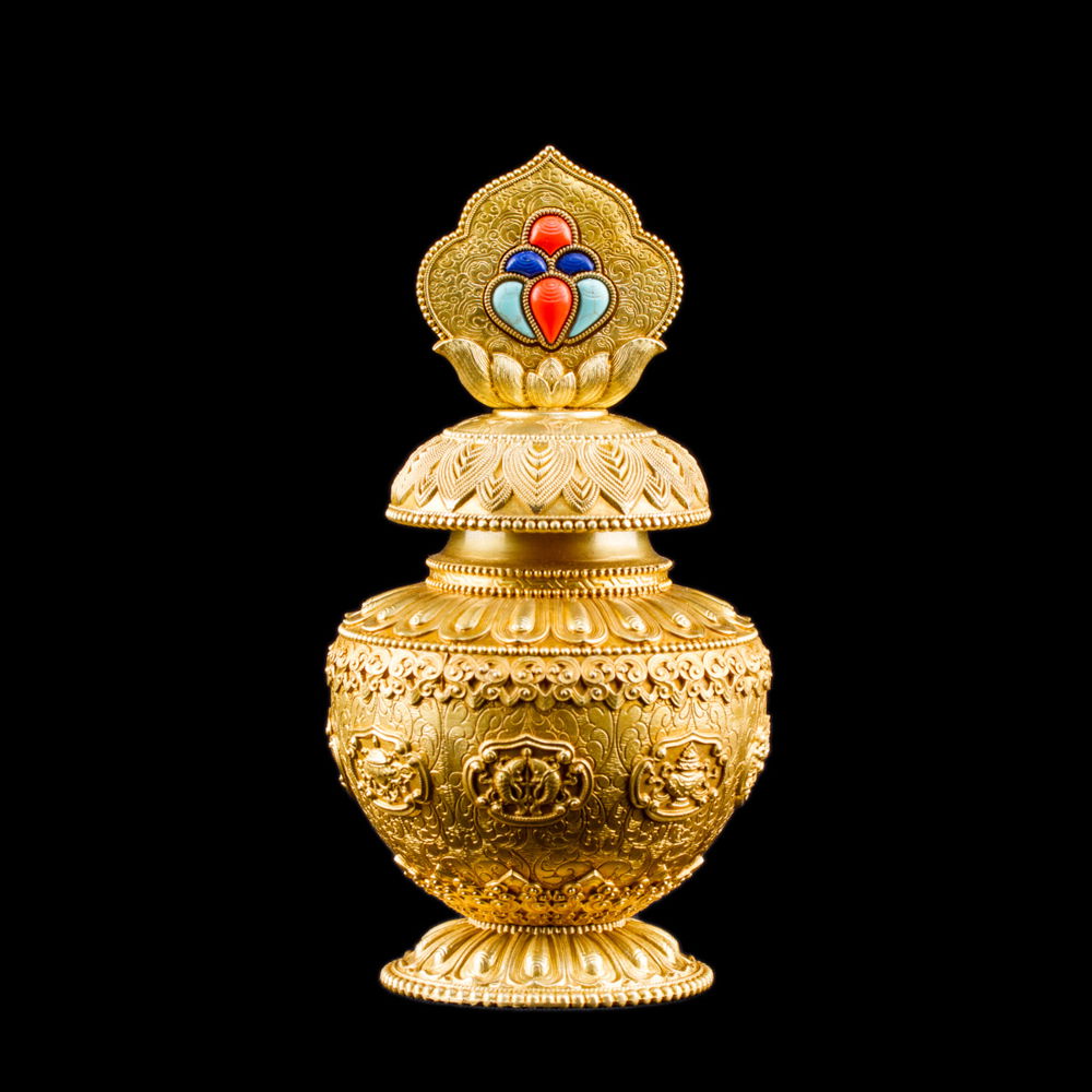 Norbum (Yangbum) perfect buddhist vase of prosperity, height — 18 cm / Buddhist ritual goods and home charms collection
