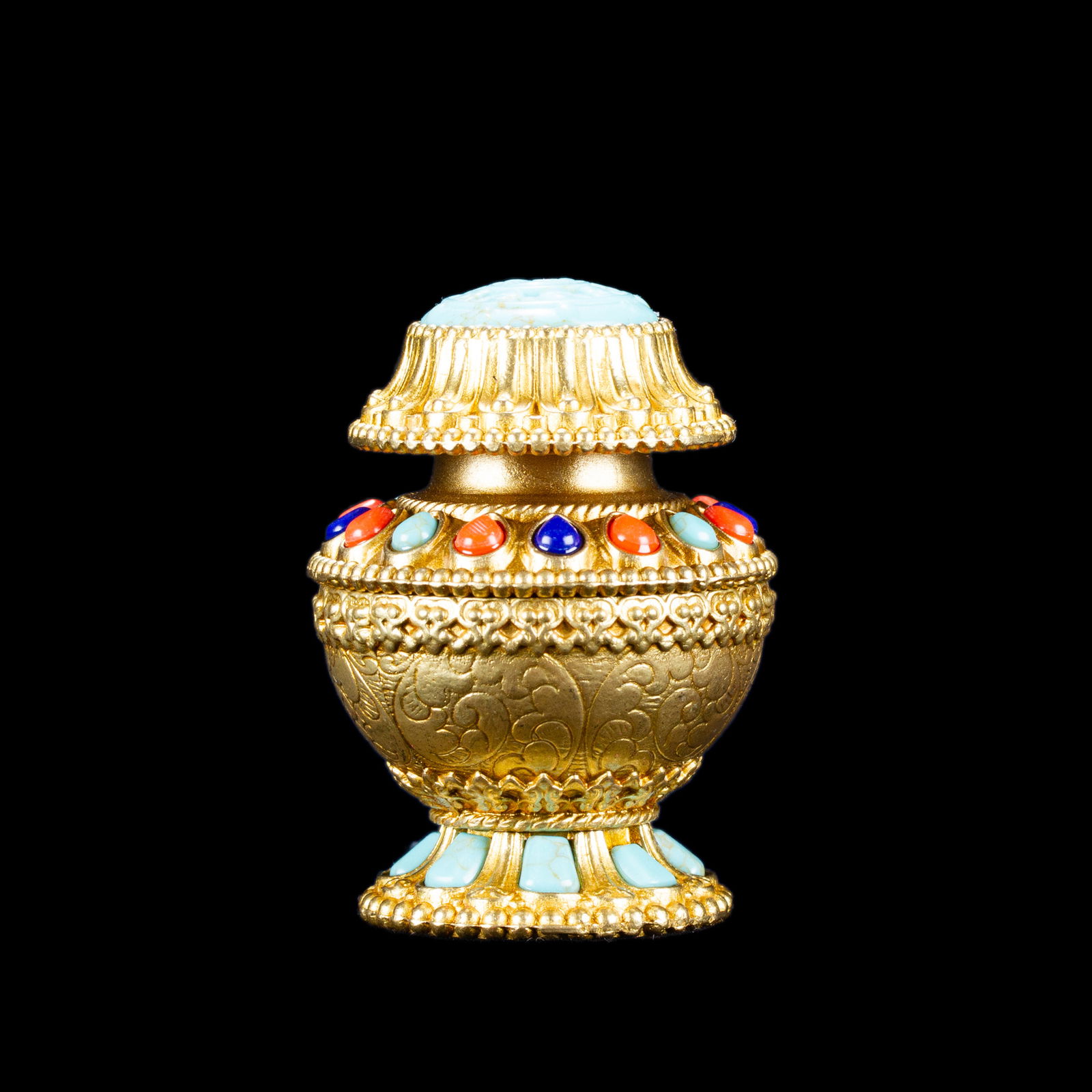 Elegant Reliquary, Treasure Vase or Relic Vase, small size, height — 6.4 cm. 