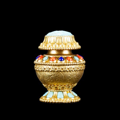 Elegant Reliquary, Treasure Vase or Relic Vase, small size, height — 6.4 cm