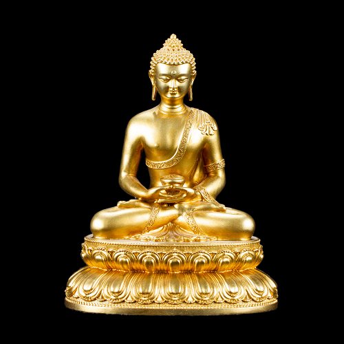 Statue of Buddha Amitabha (aka Opame) made from copper : small perfection, height — 10.5 cm