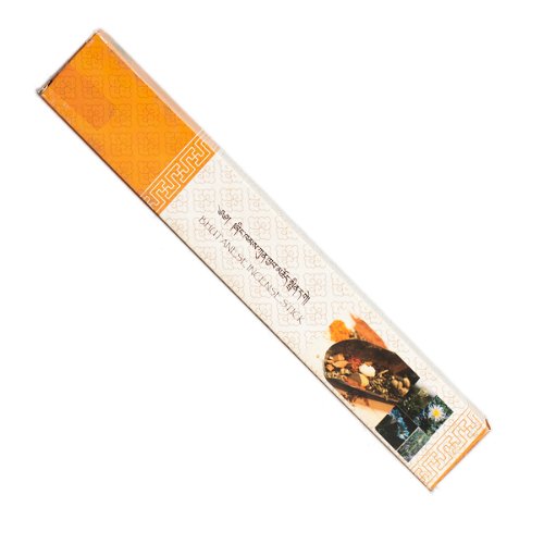 Nado Poizokhang "Orange" incense, grade "B" — genuine Bhutanese incense from the Land of Happiness, 30 sticks of 21 cm