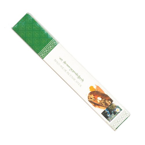 Nado Poizokhang "Green" incense, grade "E" — genuine Bhutanese incense from the Land of Happiness, 30 sticks of 21 cm