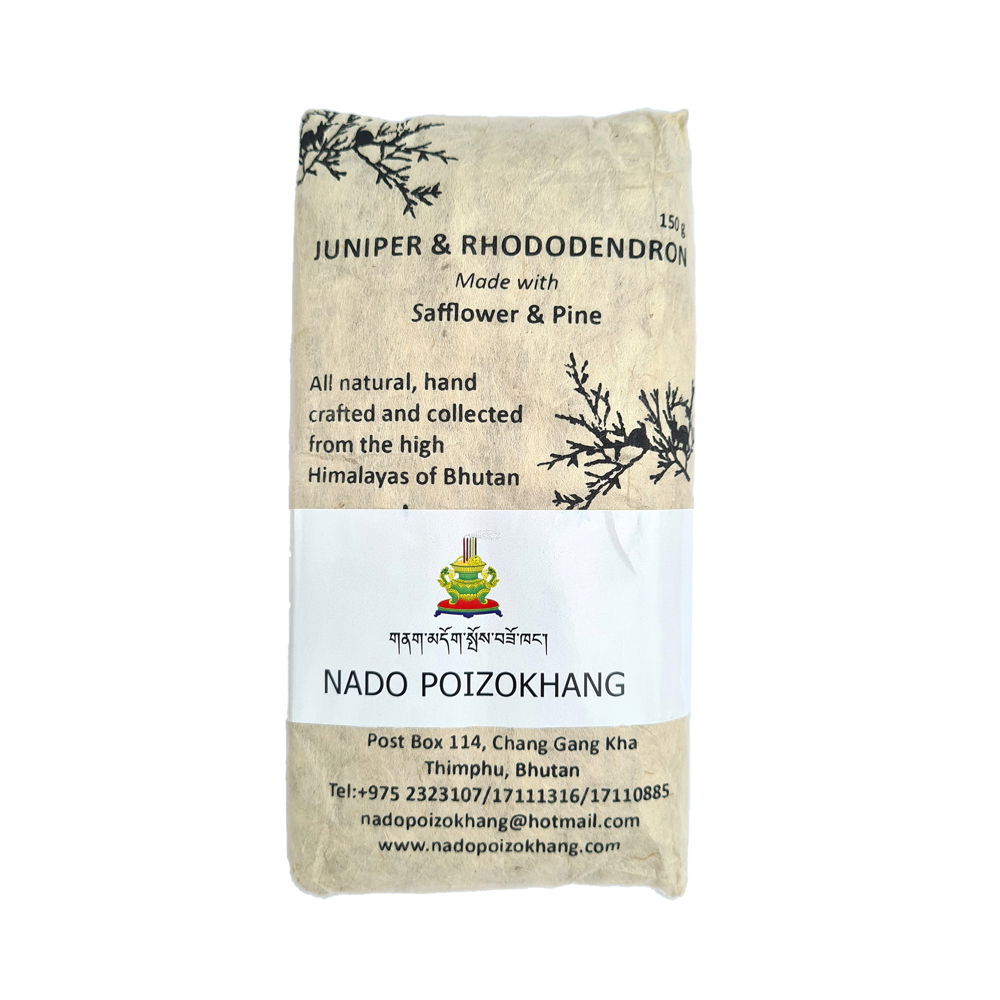 Nado Poizokhang "Juniper and Rhododendron" incense powder — genuine Bhutanese incense from the Land of Happiness, 150 gr, Juniper and Rhododendron