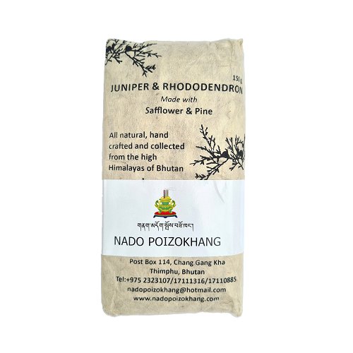 Nado Poizokhang "Juniper and Rhododendron" incense powder — genuine Bhutanese incense from the Land of Happiness, 150 gr