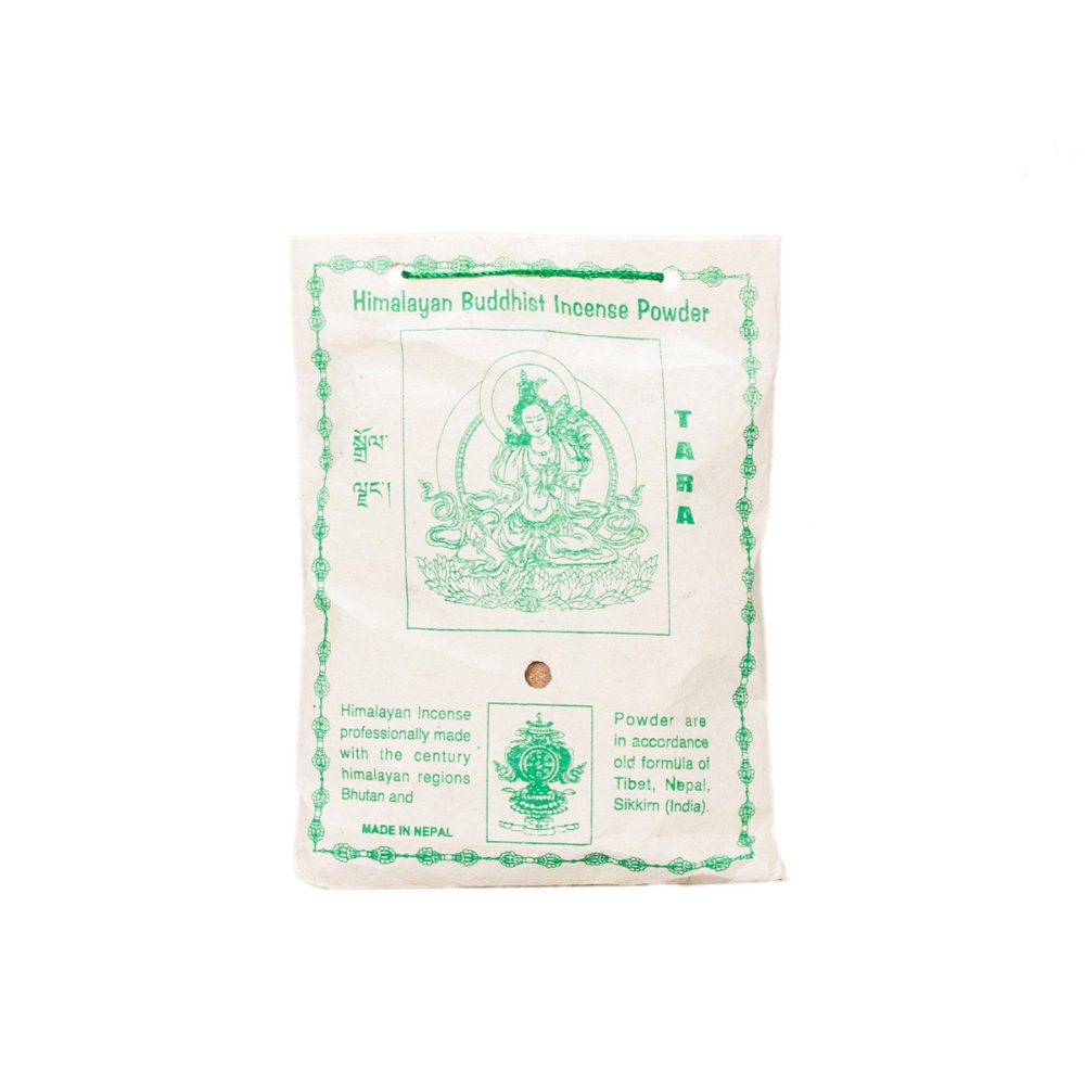 Green Tara — Genuine Tibetan Incense Powder by Himalayan Medicine Industries, 150 gr, Green Tara