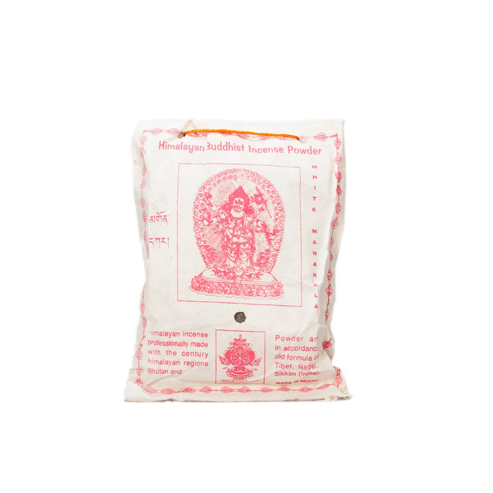 White Mahakala — Genuine Tibetan Incense Powder by Himalayan Medicine Industries, 150 gr, White Mahakala