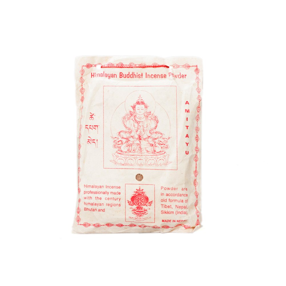 Amitayu (Amitayus, Tsepame) — Genuine Tibetan Incense Powder by Himalayan Medicine Industries, 150 gr, Amitayus