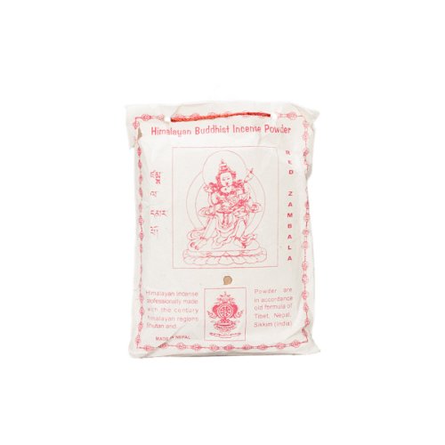 Red Zambala (Jambhala) — Genuine Tibetan Incense Powder by Himalayan Medicine Industries, 150 gr