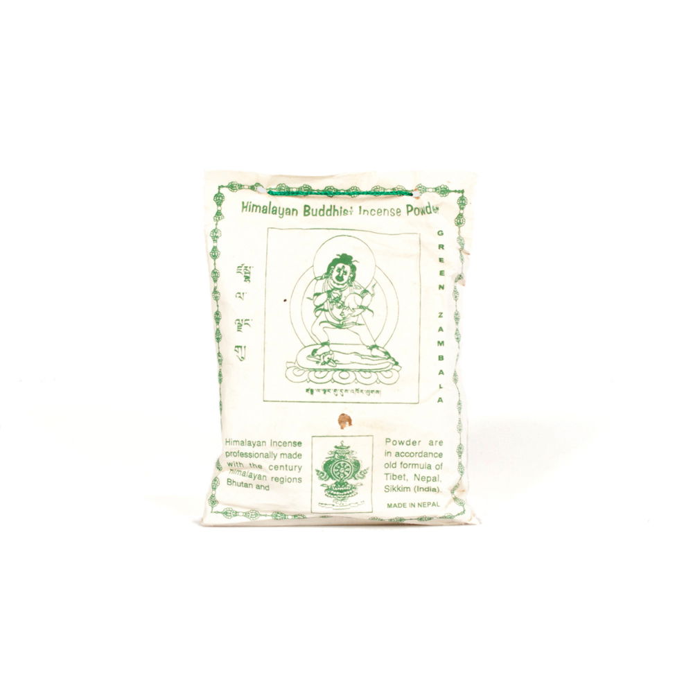Green Zambala — Genuine Tibetan Incense Powder by Himalayan Medicine Industries, 150 gr, Green Zambala