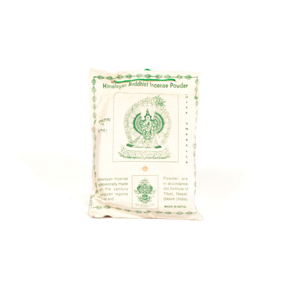 White Umbrella (Sitatapatra, Dugkar) — Genuine Tibetan Incense Powder by Himalayan Medicine Industries, 150 gr, White Umbrella