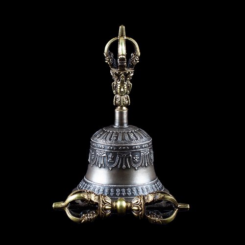 Big-sized Ritual Bell & Dorje made from Bronze / Best quality: Perfect long and clear sound / height — 17.5, diameter — 9.3 cm