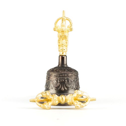 Small-sized Ritual Bell & Dorje made from Bronze / Best quality: Perfect long and clear sound / height — 12.0, diameter — 6.0 cm
