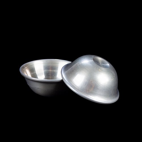 Tibetan offering bowls made from white bronze | Set of 7 pcs, Diameter — 7.3 cm | Best Quality