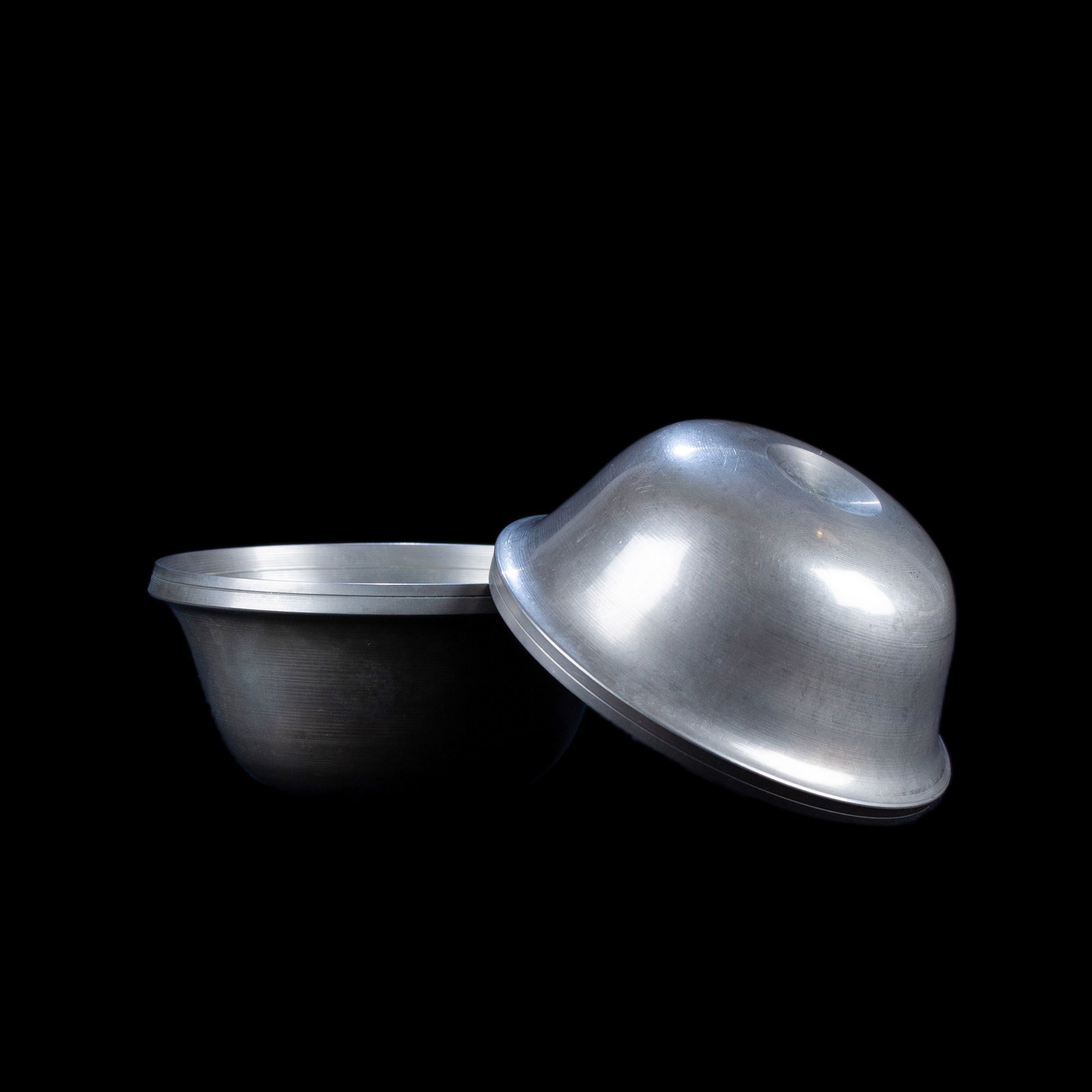 Tibetan offering bowls made from white bronze | Set of 7 pcs, Diameter — 9.0 cm | Best Quality. 