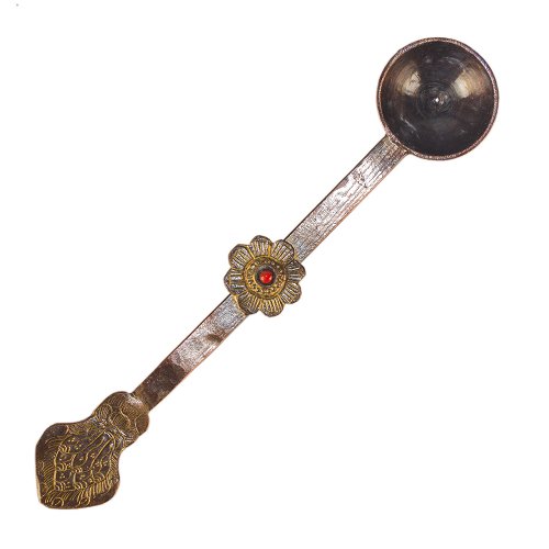 Elegant Altar Spoon "Rakta" made from copper, length — 16 cm
