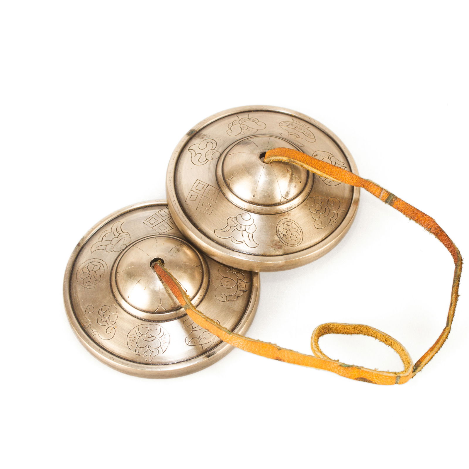 Tingsha small Tibetan ritual cymbal made from Bronze | Buddhist Religious music, Top Highest Quality, diameter — 7.8 cm. 
