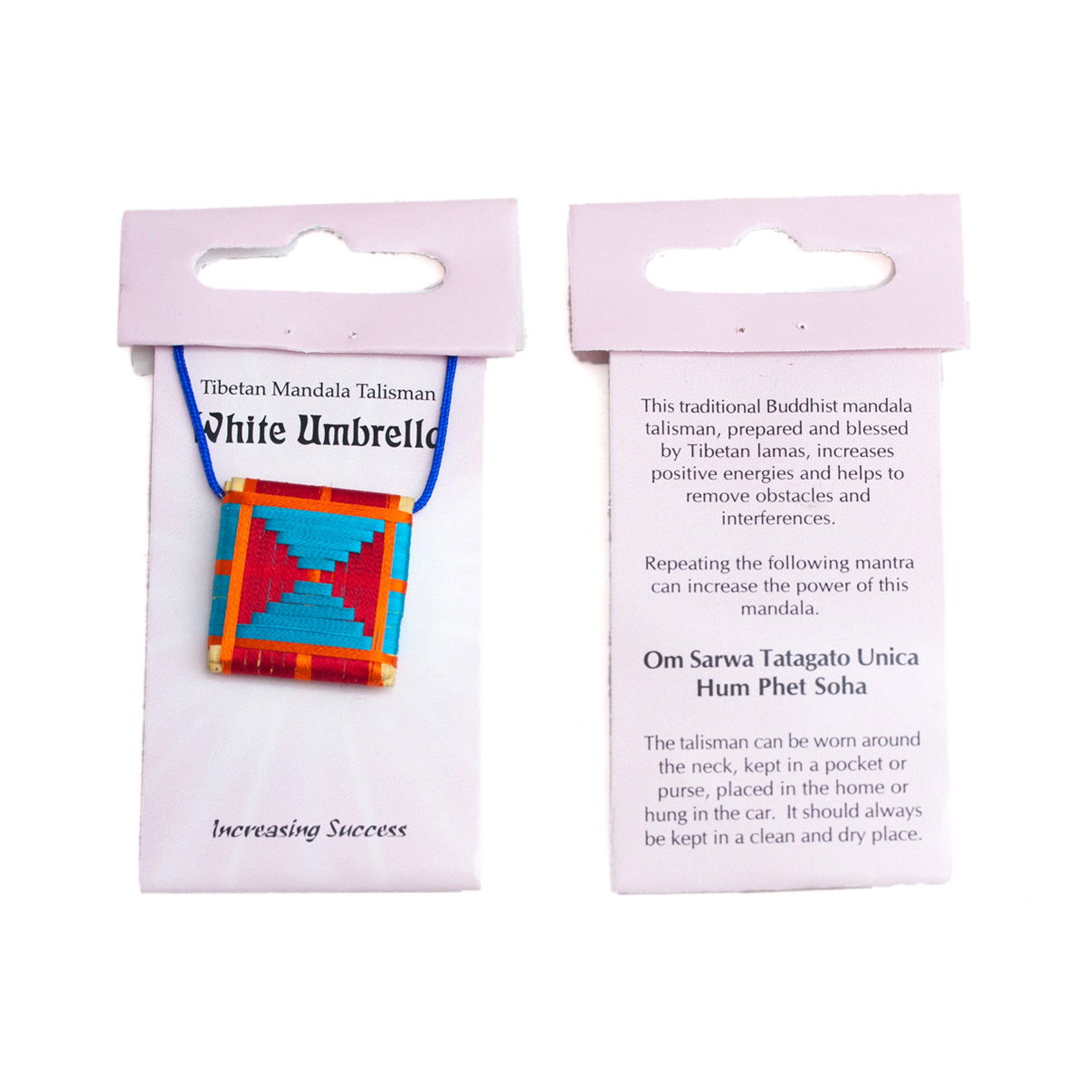 Tibetan traditional Mandala-Talisman "White Umbrella" aka Sitatapatra or Dungkar : Increasing Success. 