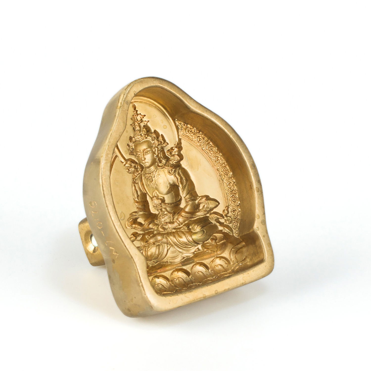 Tsa Tsa "Amitayus" aka Tsepame, the Buddha of Boundless life, traditional Tibetan mold, small size: height — 5.4 cm width — 4.2 cm | Buddhist art collection, Medium