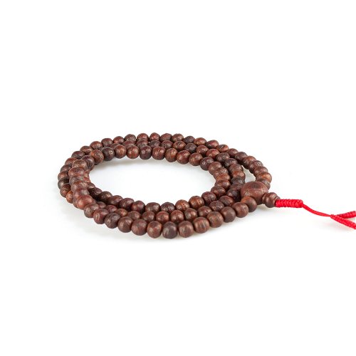 Exclusive traditional Tibetan 108-beads Mala, made from bodhi seeds, brown color, diameter — 9.5 mm | Buddhist malas collection