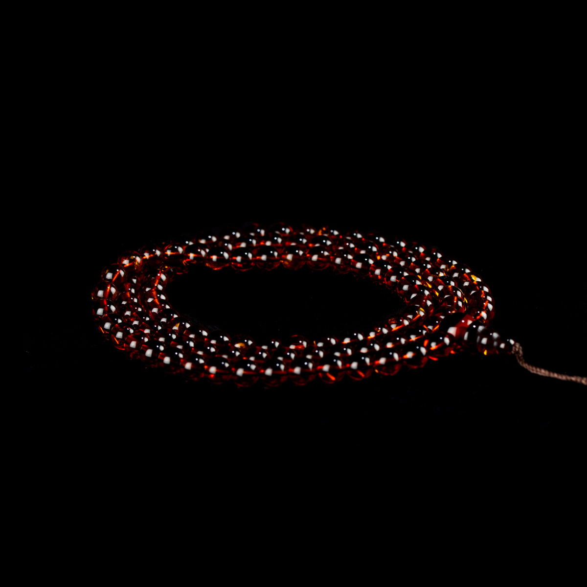 Traditional Tibetan 108-beads Mala, made from Baltic amber | Color — 05, diameter — 5.0 mm | Buddhist malas collection. 