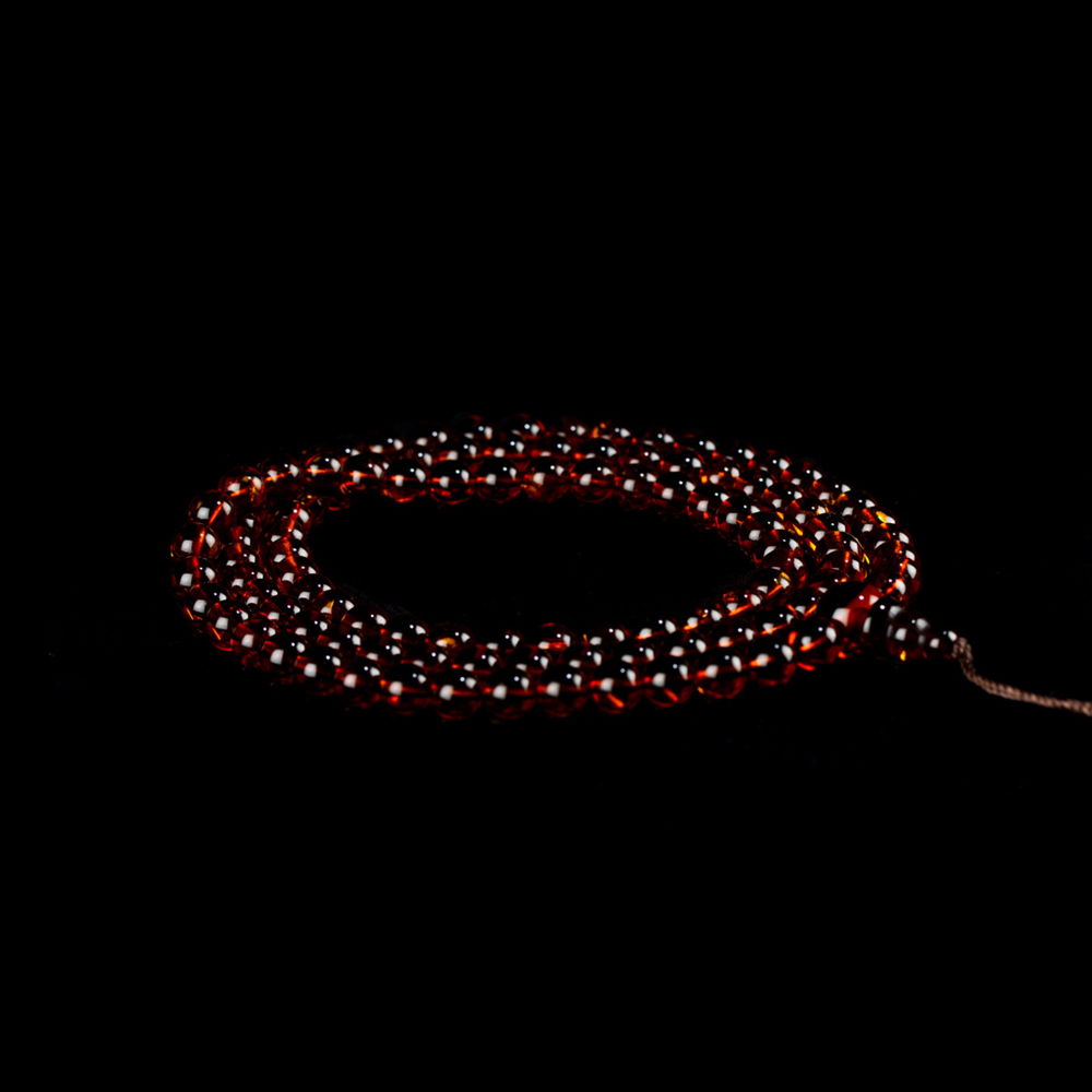 Traditional Tibetan 108-beads Mala, made from Baltic amber | Color — 05, diameter — 6.0 mm | Buddhist malas collection, 6.0 mm