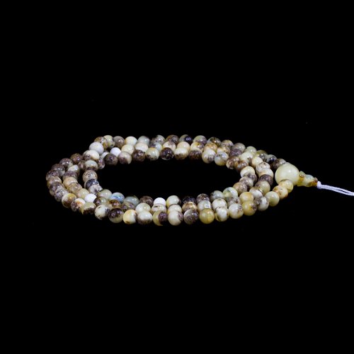 Traditional 108-beads mala from most rare and unique Baltic Amber of mixed colors: diameter — 7.0 mm, weight — 21.4 gr