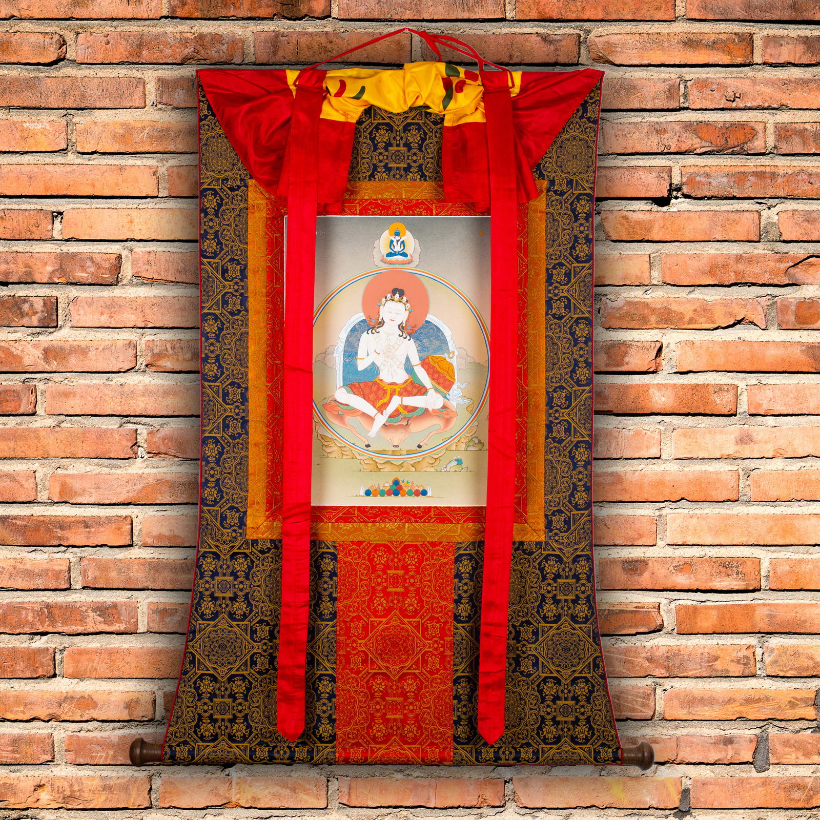 Thangka "Garab Dorje Great Dzogchen Teacher", Real Tibetan painting on canvas, image size — 34x45 cm / 13,6 x 17,7 inches | Buddhist Art. 