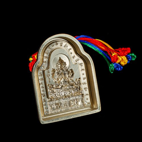 Tsa-tsa Avalokiteshvara Bodhisattva aka Chenrezik, traditional Tibetan mold | 9.5 cm