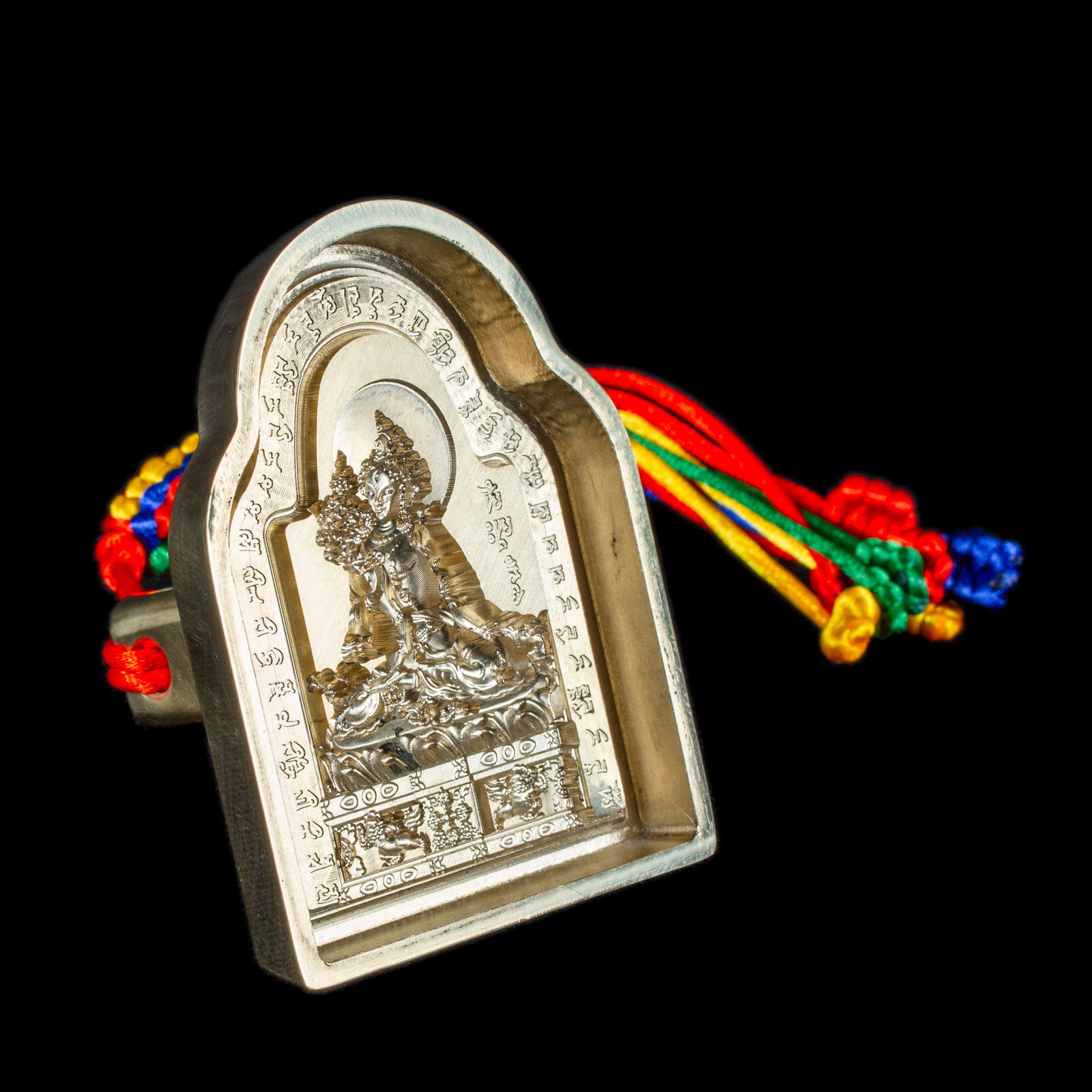 Tsa Tsa "White Tara" (Drolkar), traditional Tibetan mold, big size: height — 9.5 cm width — 7.3 cm | Buddhist art collection. 