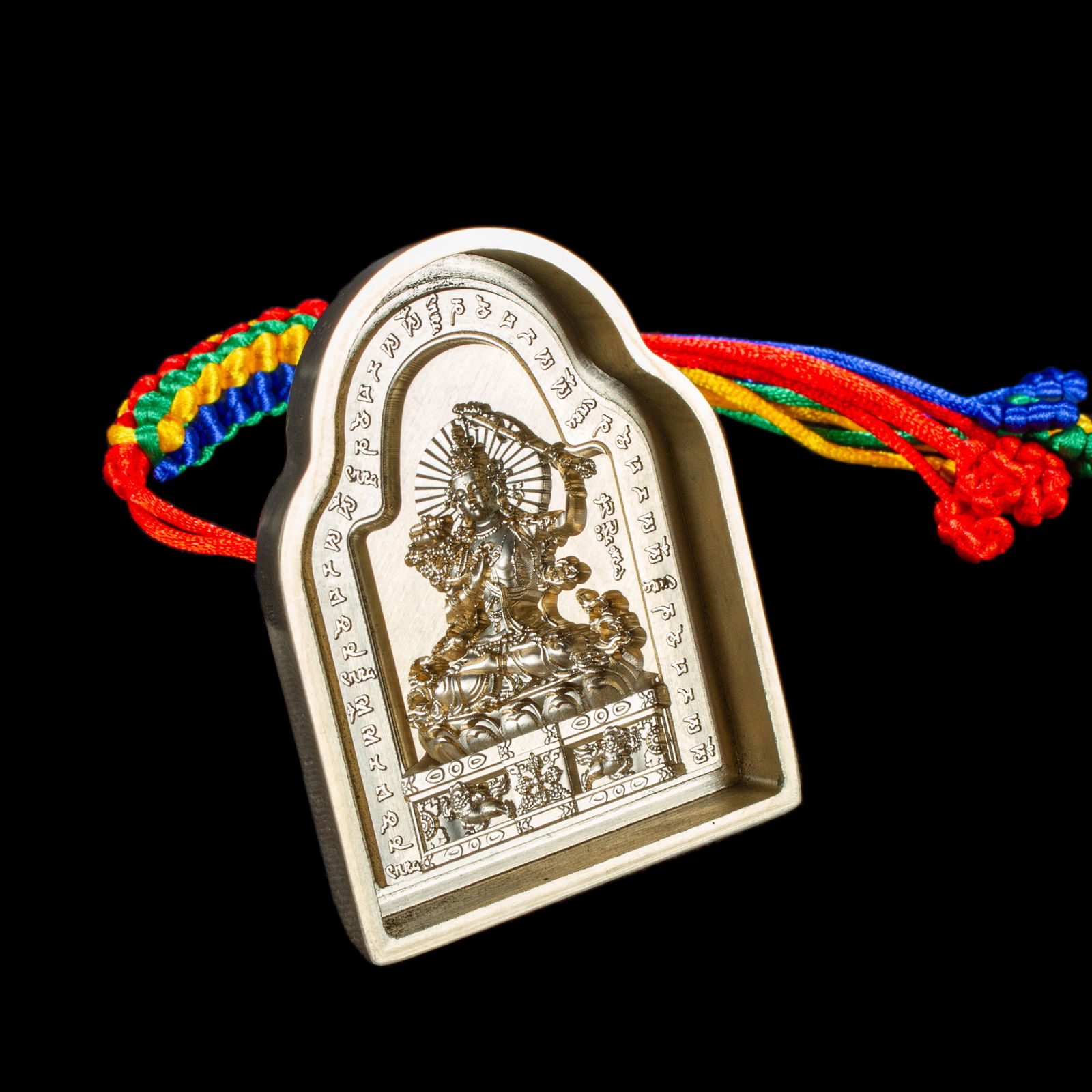 Tsa Tsa "Manjushree", traditional Tibetan mold, big size: height — 9.5 cm width — 7.3 cm | Buddhist art collection. 