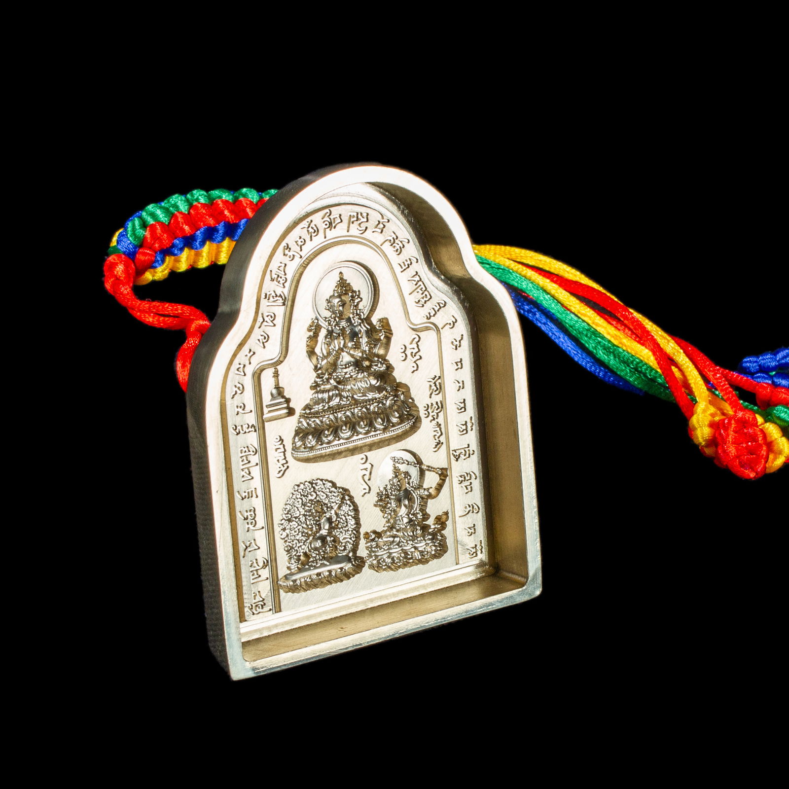Tsa Tsa "Rigsum Gonpo", traditional Tibetan mold, big size: height — 9.5 cm width — 7.3 cm | Buddhist art collection. 